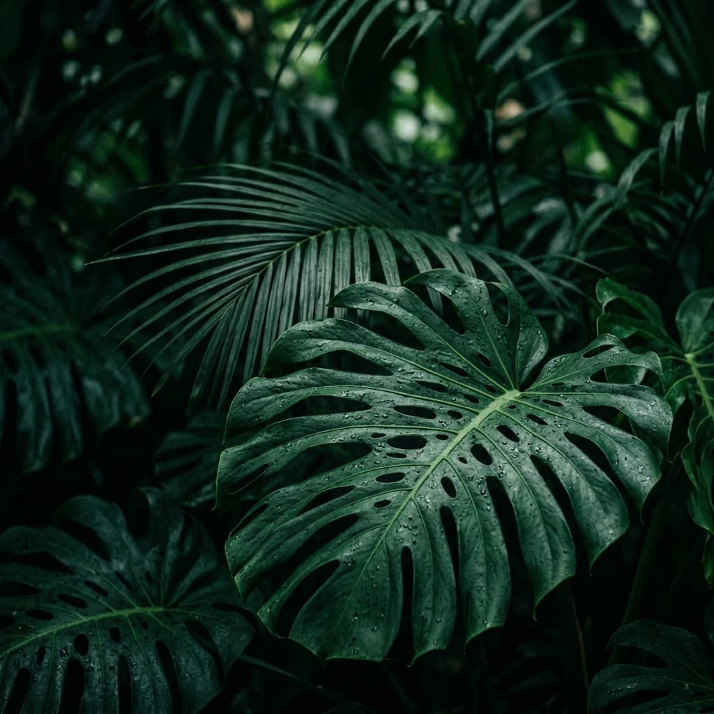 Dark Leaf Macro Background