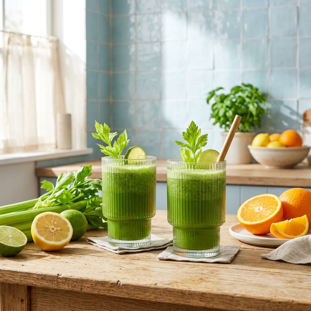 Healthy herbal detox smoothies